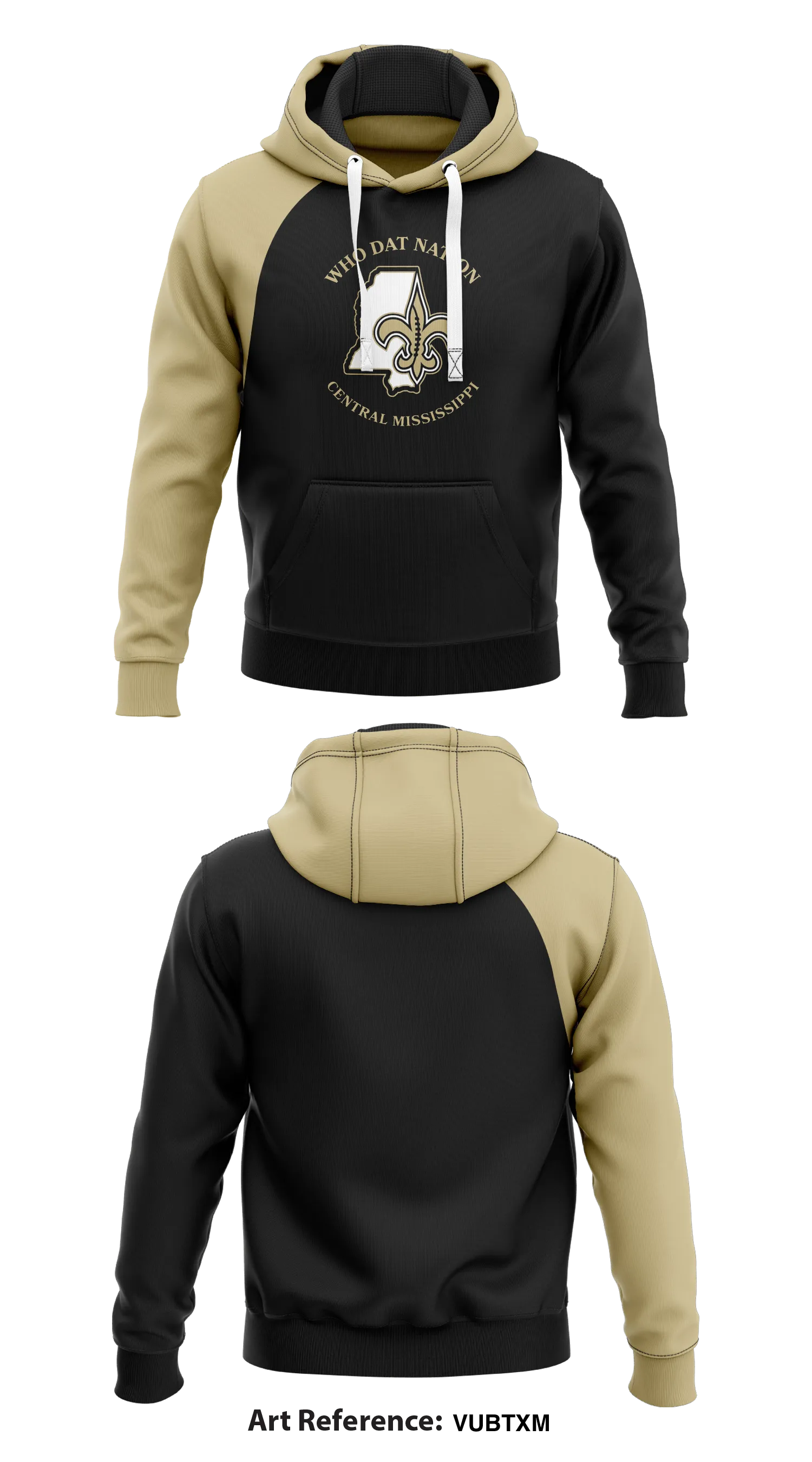 Who Dat Nations of Central Mississippi Store 1  Core Men's Hooded Performance Sweatshirt - VubtxM