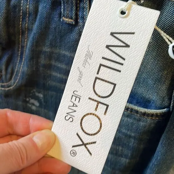 Wildfox Paint Splatter Distressed Baggy Crop Jeans in Da Vinci wash, NWT