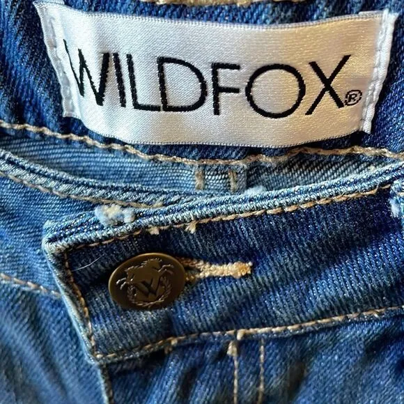 Wildfox Paint Splatter Distressed Baggy Crop Jeans in Da Vinci wash, NWT