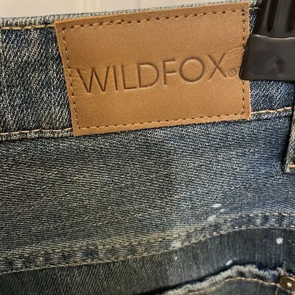 Wildfox Paint Splatter Distressed Baggy Crop Jeans in Da Vinci wash, NWT