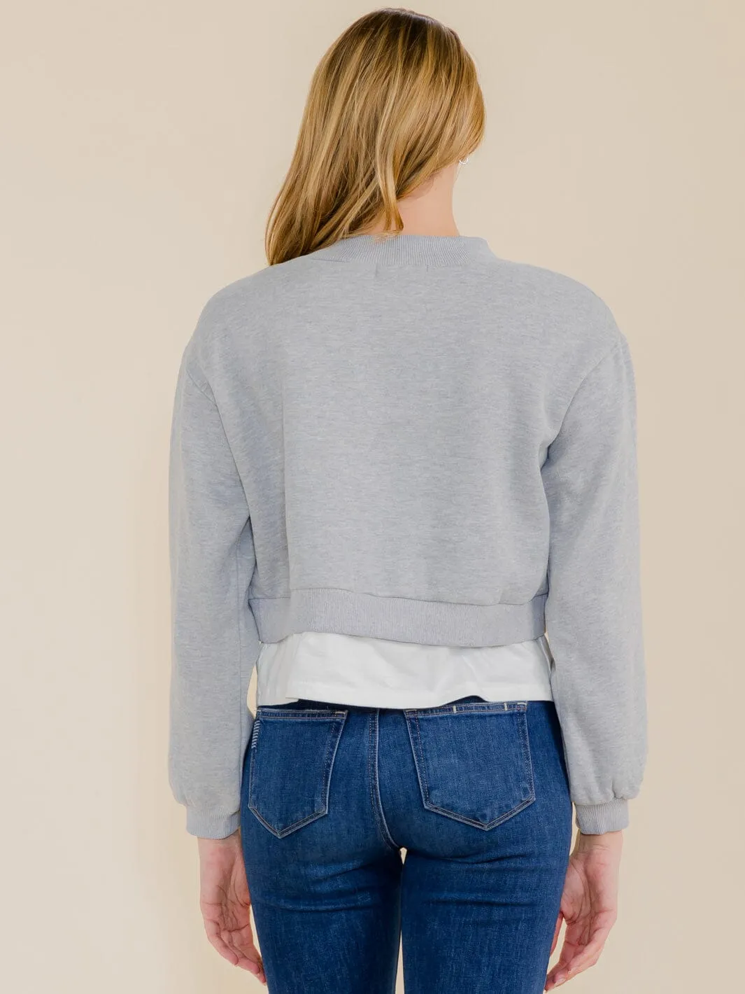 WOMEN'S LONG SLEEVE COLORBLOCK BLOUSE