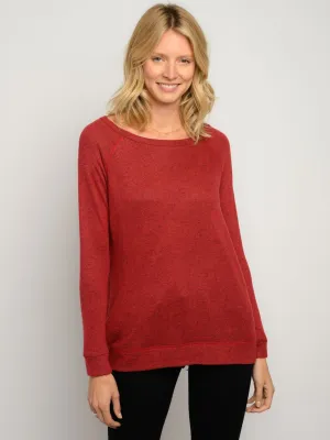 WOMEN'S LONG SLEEVE FLATLOCK STITCHING TOP