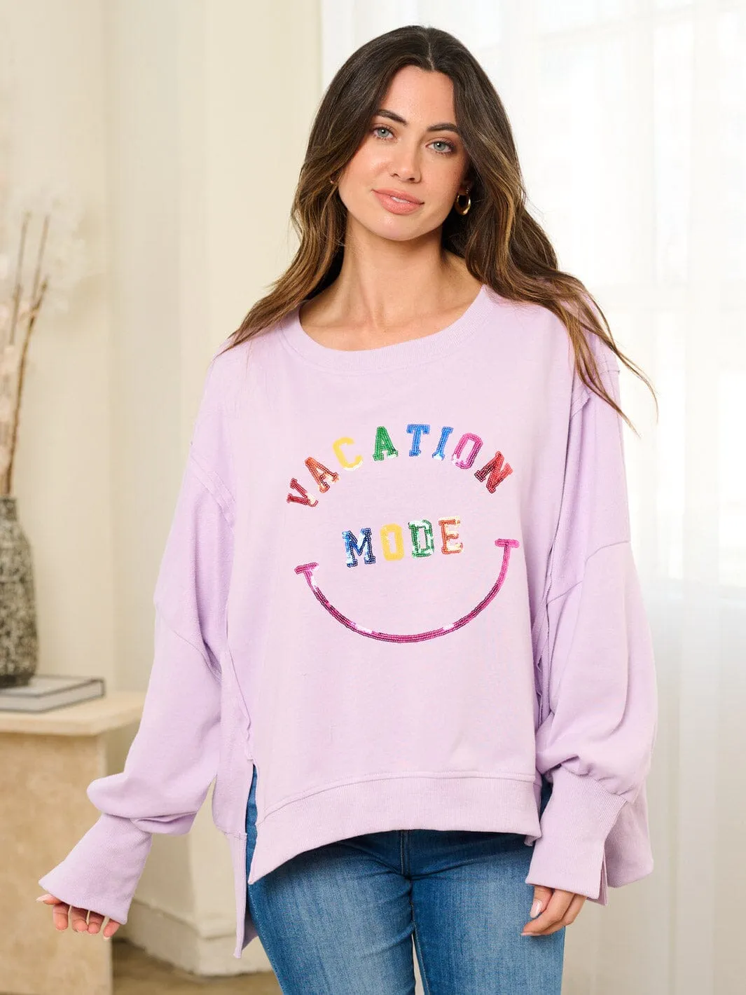 WOMEN'S LONG SLEEVE GRAPHIC TOP