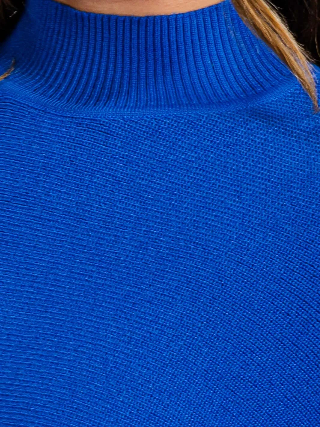 WOMEN'S LONG SLEEVE MOCK NECK KNIT CROP TOP