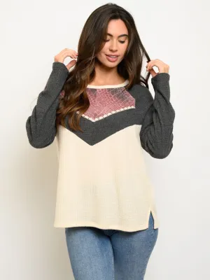 WOMEN'S LONG SLEEVE MULTI TOP