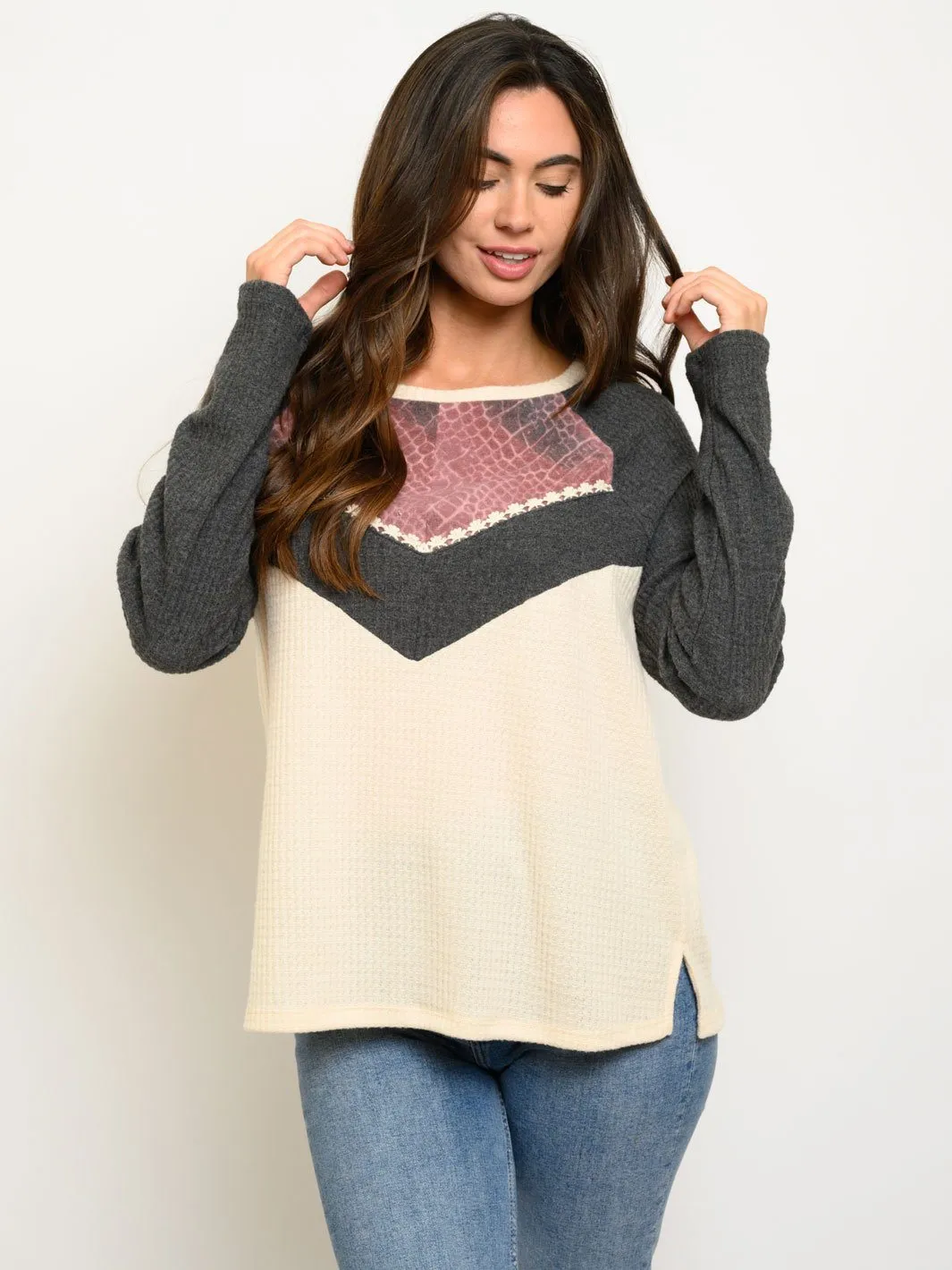 WOMEN'S LONG SLEEVE MULTI TOP