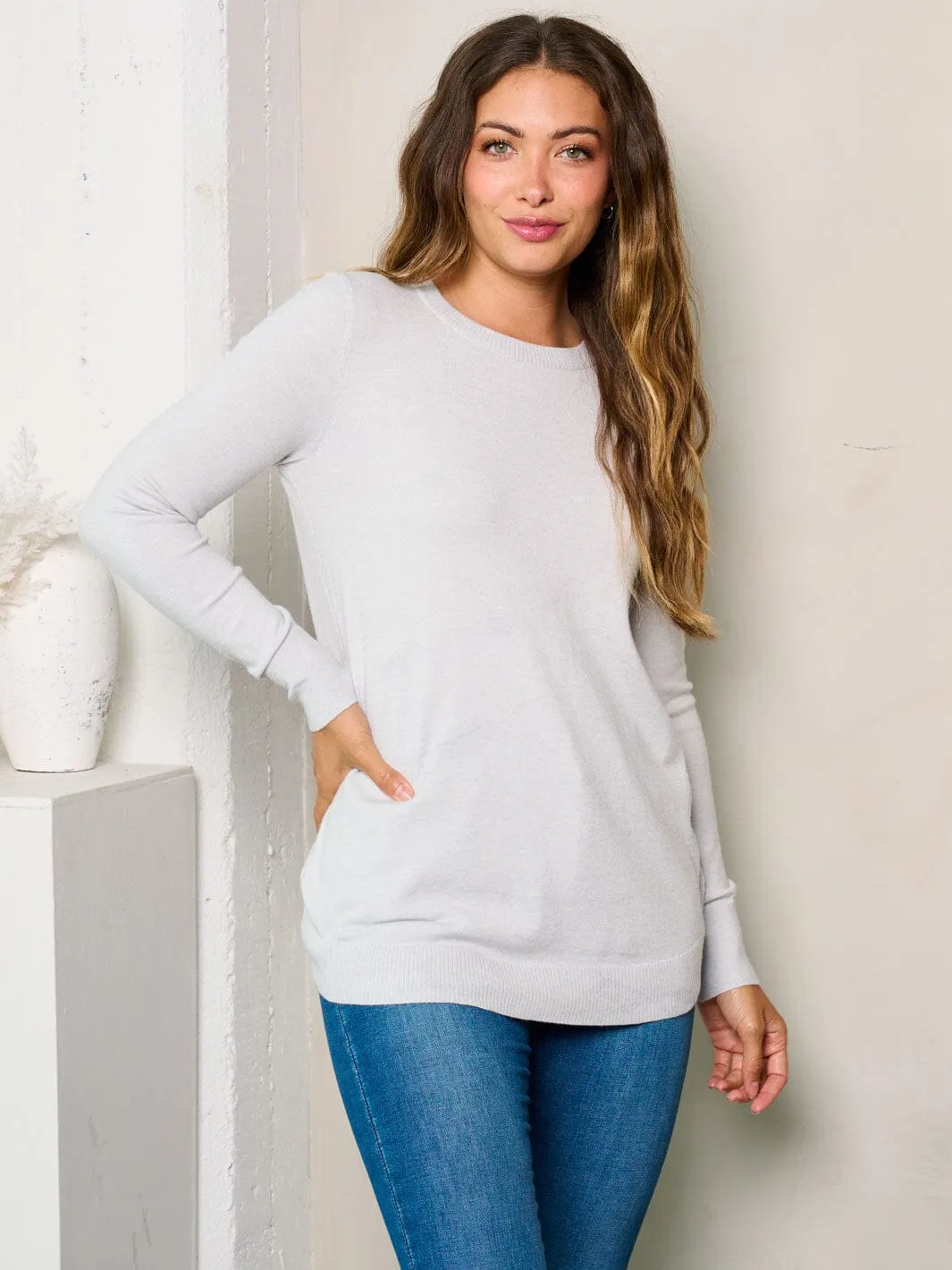 WOMEN'S LONG SLEEVE SOLID TOP