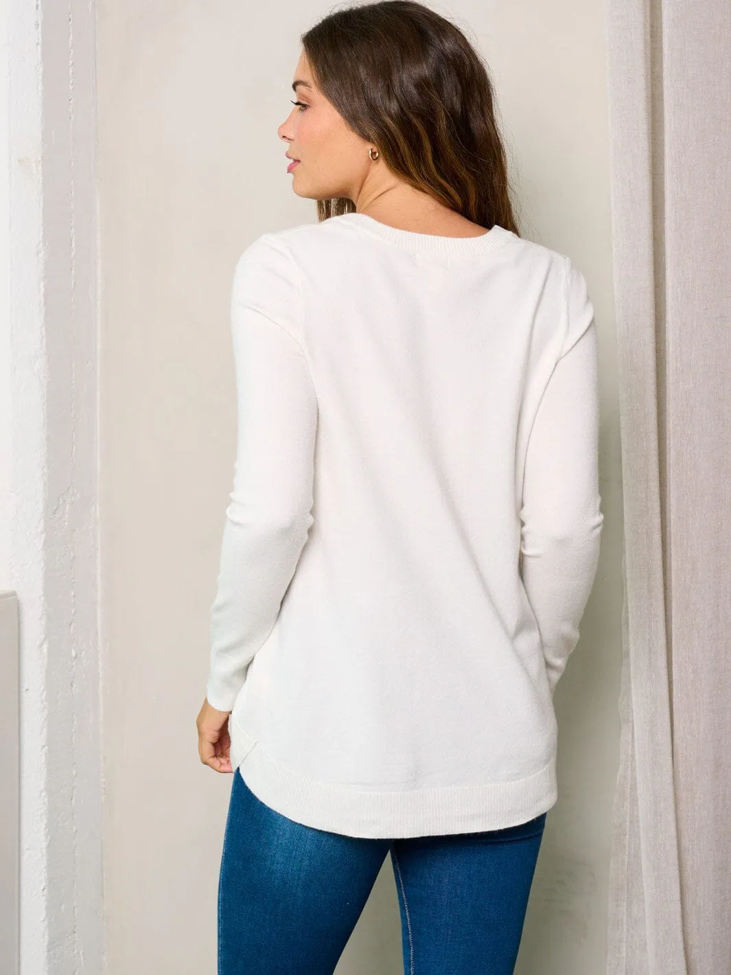 WOMEN'S LONG SLEEVE SOLID TOP