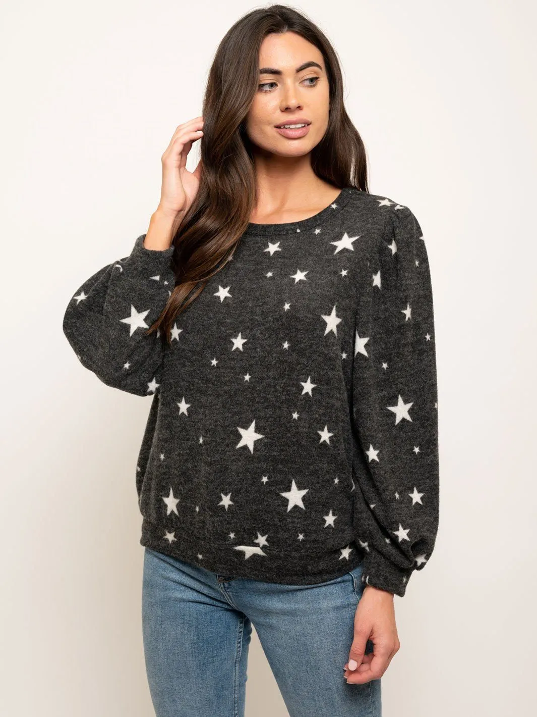 WOMEN'S LONG SLEEVE STARS TOP
