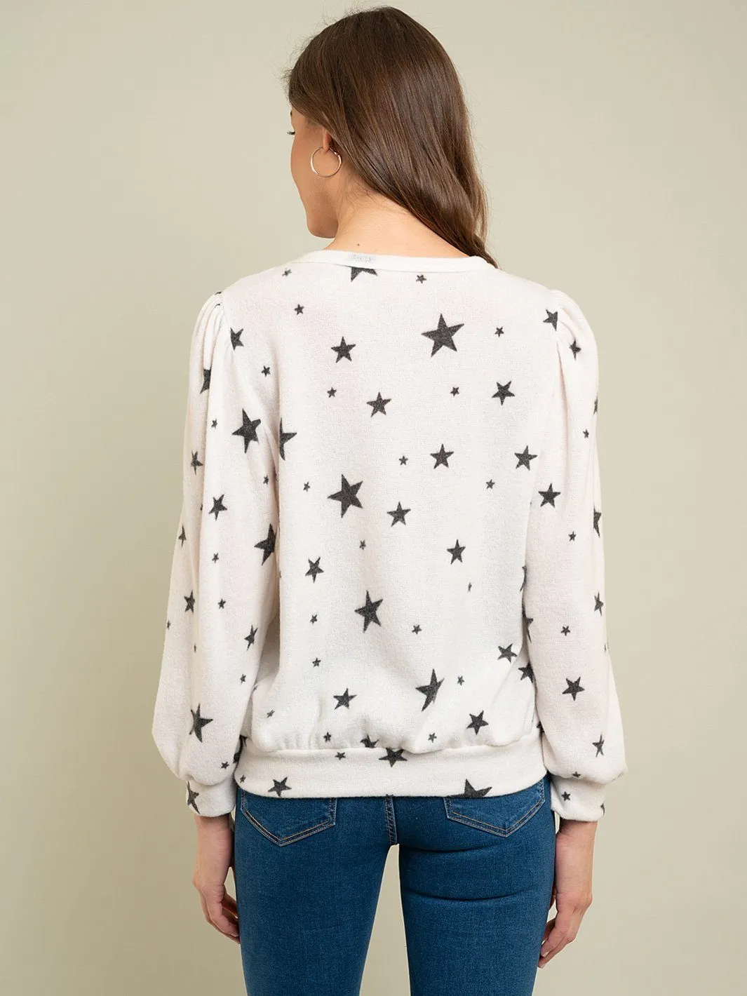 WOMEN'S LONG SLEEVE STARS TOP