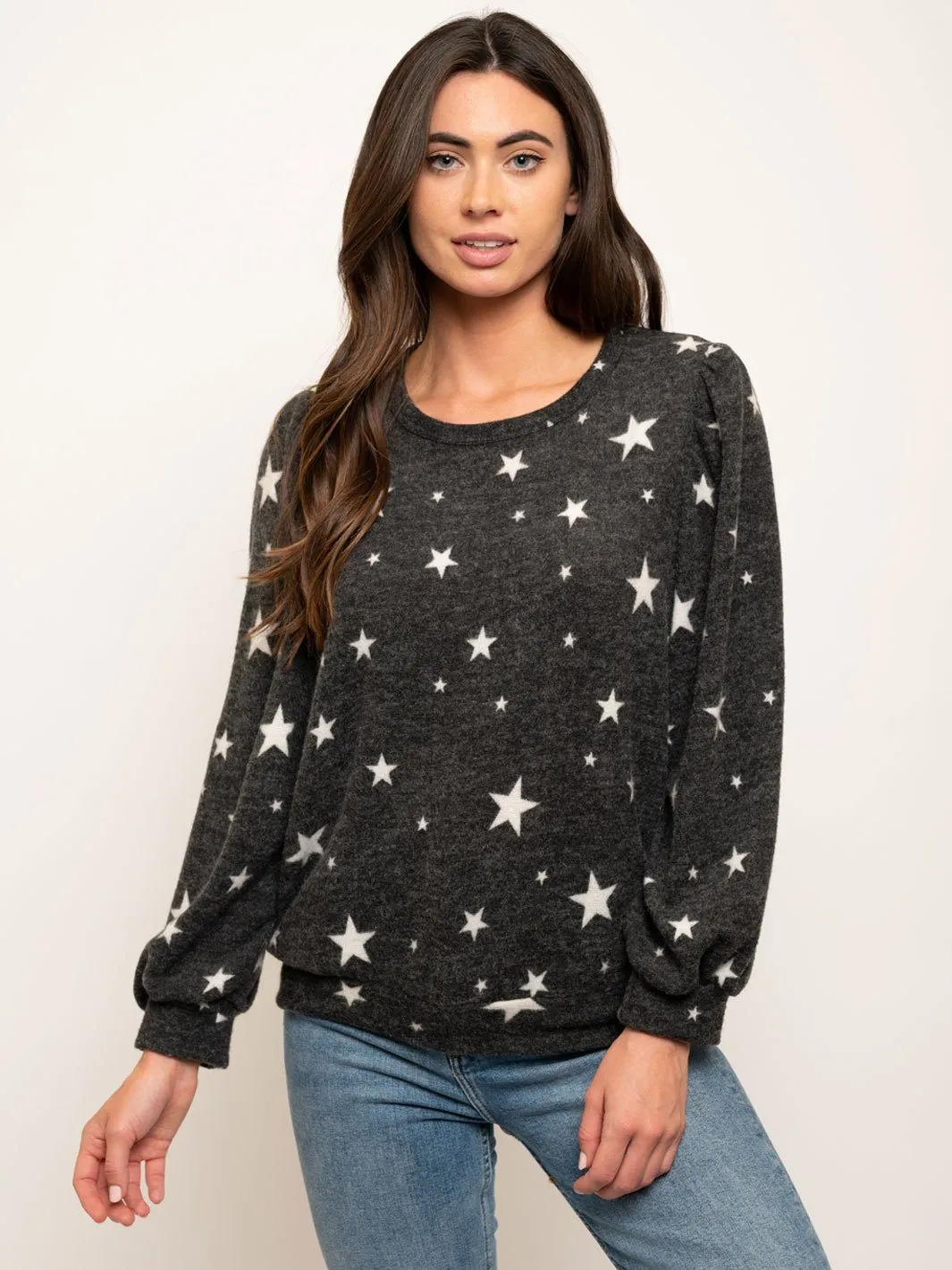 WOMEN'S LONG SLEEVE STARS TOP