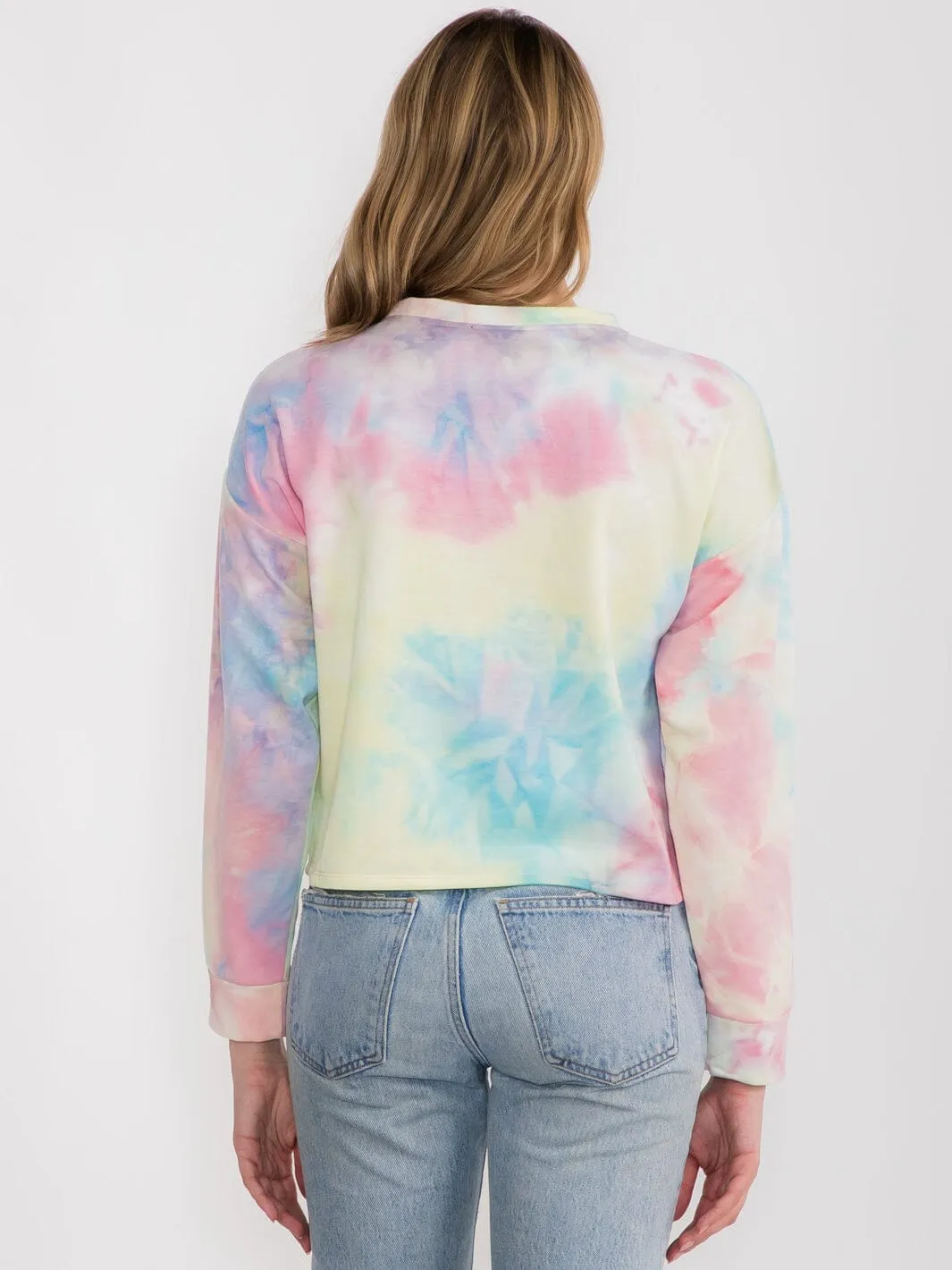 WOMEN'S LONG SLEEVE TIE DYE TOP