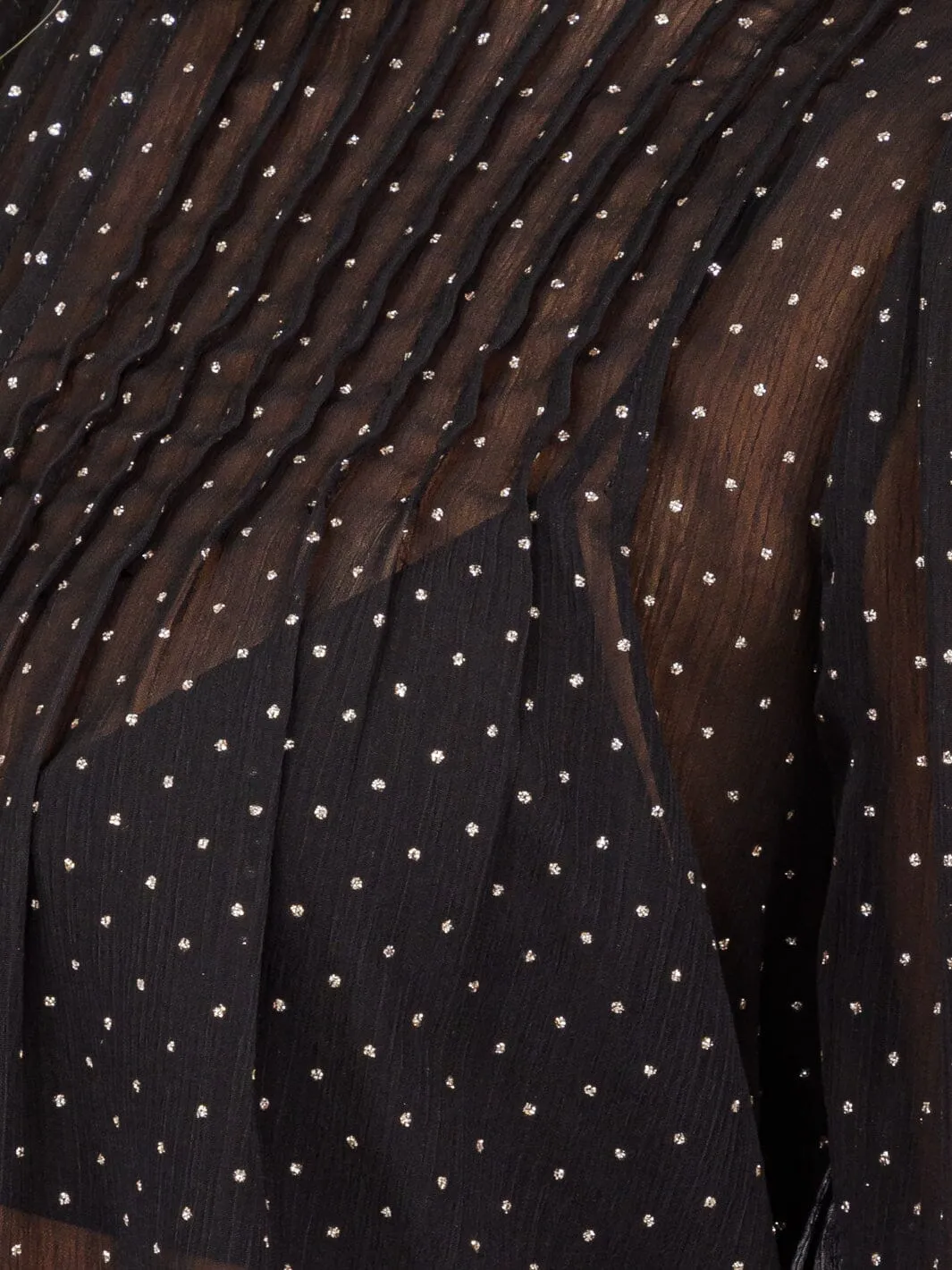 WOMEN'S LONG SLEEVE TURTLE NECK SHIMMER BLOUSE TOP