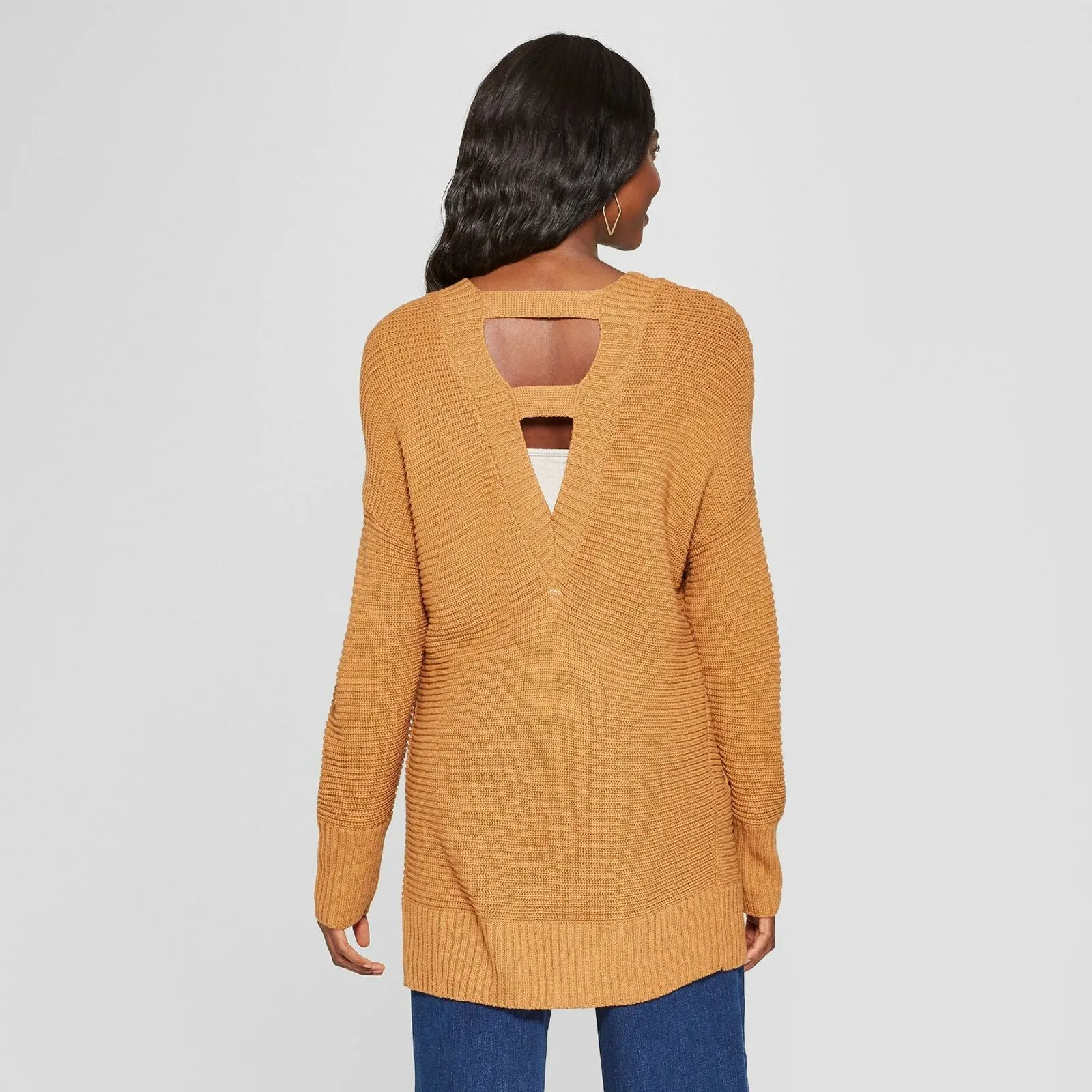 Xhilaration Women's Long Sleeve V-Back Cardigan